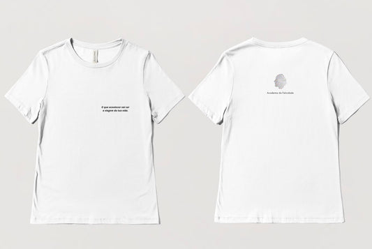 T-shirt manga curta - Mulher - O que vai acontecer vai ser a viagem da tua vida.